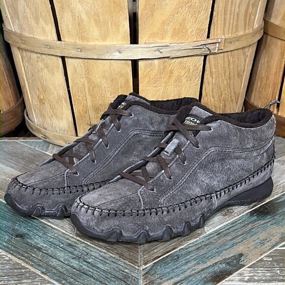 Skechers Bikers Totem Pole Relaxed Fit Brown Suede Chukka Boots Womens US 8 - Picture 3 of 10